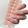 thumbnail image 1 of 16 Pcs/Set Gradient Semi-Cured Gel Nail Strips Patch Waterproof Adhesive Wraps Full DIY, 1 of 8