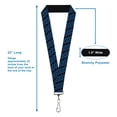 thumbnail image 3 of GM General Motors Lanyard, Diagonal Retro Chevy Bowtie Monogram Black Blues, Elastic, 3 of 4
