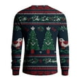 thumbnail image 5 of Stamzod Men's Christmas Sweatshirt Christmas Tree Long Sleeve Oversized Shirt Xmas Holiday Mens Sweatshirts Crewneck Pullover Sweatshirts for Men Green Q XXL, 5 of 6