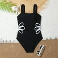 thumbnail image 7 of Girl Swimsuit One Piece Bathing Suit for Girls Solid Color Cut Out Padded Swimwear Girls' Swimwear, 7 of 7