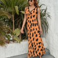 thumbnail image 3 of Leopard Print Pattern Sleeveless Dress Woman Fashion Long Dresses Women's Summer Suit Dress 2025, 3 of 7