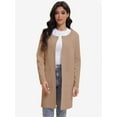 thumbnail image 3 of Cardigan Sweaters for Women Open Front Long Trench Coats Jacket Fall Winter Coatigan, 3 of 6