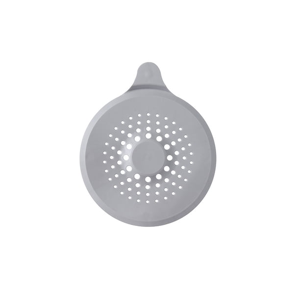 Injueey Hogar Oficina Hotel Cocina Fregadero de agua Cubierta de filtro de lavabo Colector de pelo de silicona Colador de ducha Tapón de Juegos de accesorios de baño Gris