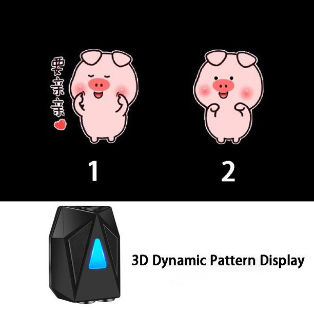 Luces LED de proyección láser para puerta de coche, proyector nocturno 3D de animación dinámica de dibujos animados, Lámpara decorativa automática de advertencia de bienvenida inalámbrica Fivean unisex