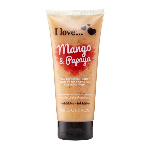 I Love Cosmetics Batido de ducha exfoliante, Mango y Papaya, 200 ml