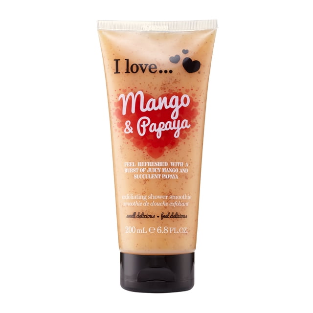 I Love Cosmetics Batido de ducha exfoliante, Mango y Papaya, 200 ml