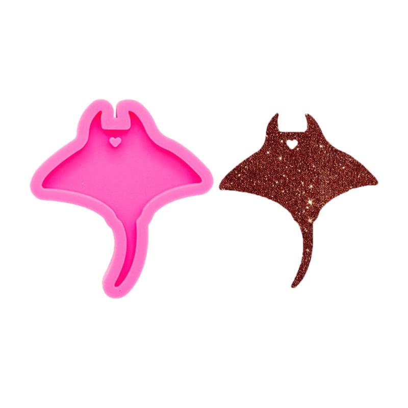 Silicone Mould Keychain Silicone Mold Halloween Bat with Hole Keyring Pendant 
