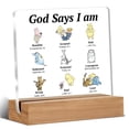 thumbnail image 1 of Letrero decorativo Oqtumes Pooh Bear de acrílico transparente con soporte, 1 of 6