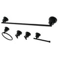 thumbnail image 1 of Modern Concord 5 Piece Bathroom Accessory Set, Matte Black, 1 of 1