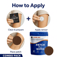 thumbnail image 4 of OhmRx Libre 3 & Libre 3 Plus Sensor Covers – Waterproof CGM Overpatch, Hypoallergenic, No‑Cut Pre‑Cut Design, 25‑Pack (Brown), 4 of 8