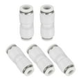 thumbnail image 1 of Uxcell 5 Pcs Accesorios de Conexión Rápida Reductores de 5/16" OD de Tubo x 1/4" OD de Tubo Recto Conector Neumático, Blanco, 1 of 7