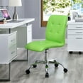 thumbnail image 3 of Home Square 2 Piece Swivel Faux Leather Office Chair Set in Bright Green, 3 of 5