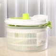 thumbnail image 1 of Manual Salad Spinner Leaf Dryer Lettuce Vegs Drainer Dehydrator Kitchen Tool, 1 of 7