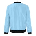thumbnail image 4 of yardsong Girls Bomber Jacket Lightweight Stand Collar Casual Windbreaker Coat Fall Zip Up Jackets Outwear with Pockets 5 Years, 4 of 9