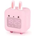 thumbnail image 1 of Pink Despertador para niños, Despertador digital para niños Despertador dual con luz nocturna, repetición, cuenta regresiva, 8 tonos de llamada, tono de llamada personalizado, ran, 1 of 4