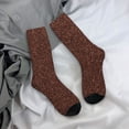 thumbnail image 5 of Logiee Dark Brown Glitter Print Adult Socks for Men & Women,Calf Socks, Ankle Socks,Boots Socks,Breathable Casual Sock,Unisex Crew Socks, 5 of 6