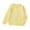 Light Yellow, variant on Hwmodou Girls Base Layer Top Spring And Autumn Korean Version Of Trendy Sweater Coat Thin Solid Color Family Cottonblend Crewneck Knit Cardigan Wind