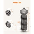 thumbnail image 2 of 10 Pcs Hardened Steel Nozzle Fit for Anycubic Kobra 3 3D Printer, M6 Thread, 0.2 mm 0.4 mm 0.6 mm 0.8 mm, Quick-Swap High Flow, 2 of 6