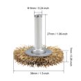 thumbnail image 2 of Unique Bargains 1.5'' Wire Wheel Brush Bench Copper Plated Steel Wire Brass Tone 10Pcs, 2 of 4