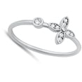 thumbnail image 4 of Vintage Flower Clear CZ Wholesale Ring .925 Sterling Silver Band White Jewelry Female Size 4, 4 of 4
