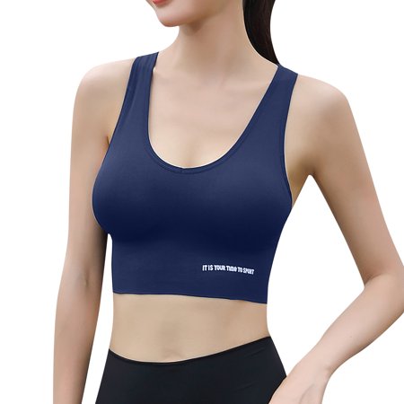 

Dadaria Comfortable Bras for Women Sling Back Cross Bra Everyday Yoga Running Fitness Underwear Bras Navy S Women