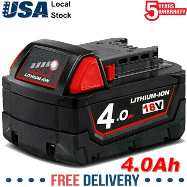 4-Pack 8.0Ah Lithium-Ion Batteries For Milwaukee M18 Tools – 48-11-1860 Replacement