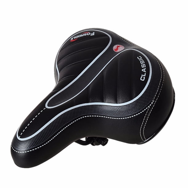 Great promotion! Polyurethane Comfortable Soft Mountain Bike Saddle Striped Black PU Electric Bicycle Seat Accessories