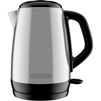 Black+Decker Bouilloire électrique 1.7L en acier inoxydable brossé Argenté