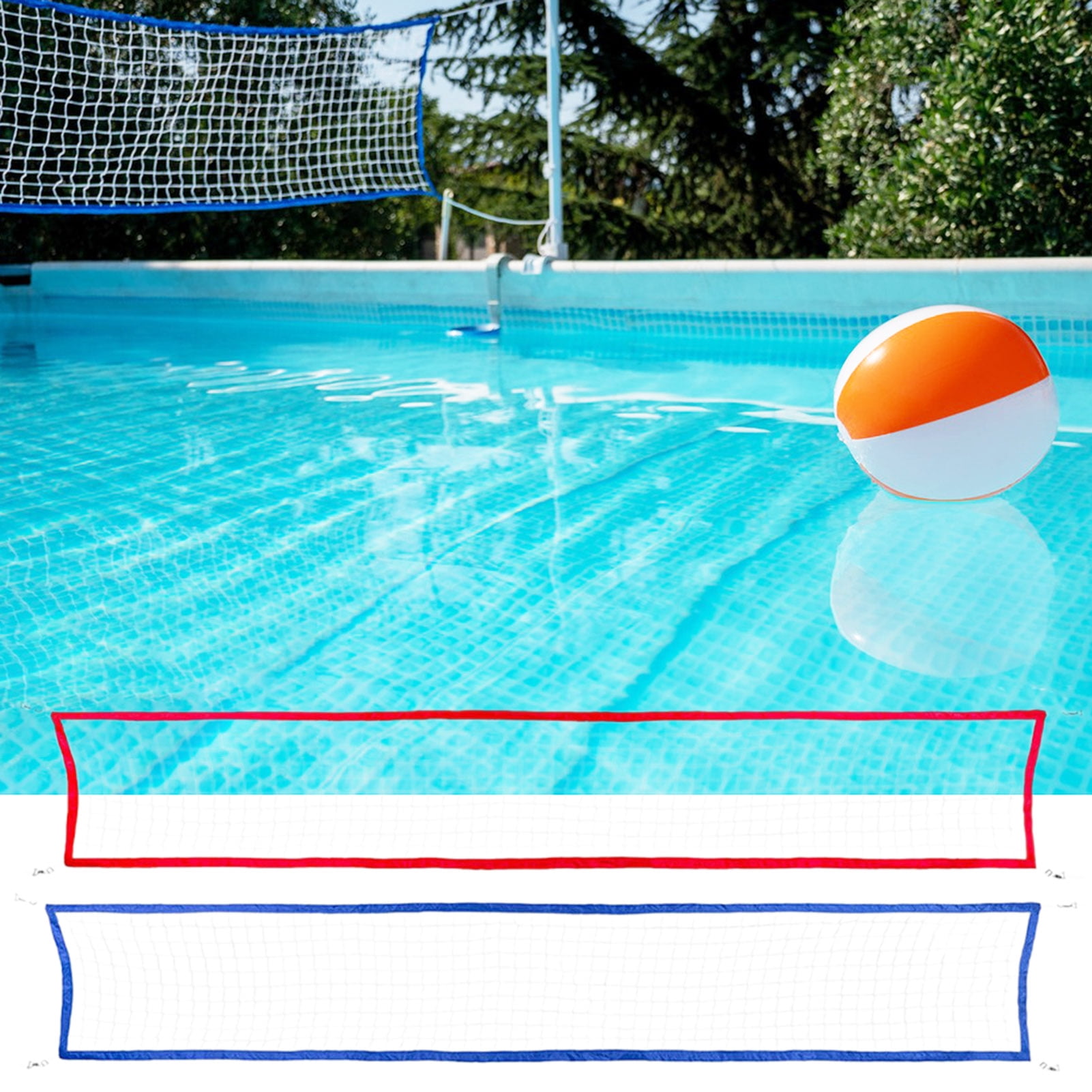 YIFAEUX Pool Volleyball Net Replacement Portable 15 x 3ft Volleyball Net for Adult Water Game Outdoor Backyard Swimming Pool Beach Party