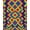 Rainbow Multicolor, Pattern 1, variant on ODIKA Lettering With Floral Accents And Banded Stripe Border Pride Rainbow Welcome for Dorm Room, Small Living Apartment, Stain Resistant Low Profile