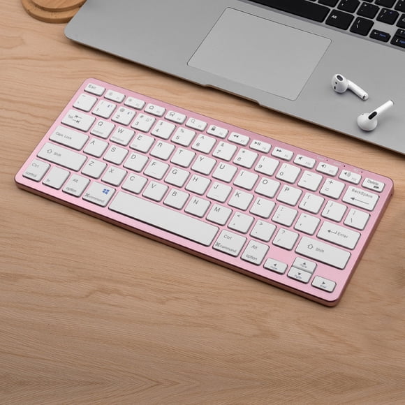 Teclado inalámbrico con ratón, teclado de modo triple, teclado de modo dual para ordenador portátil, ordenador de escritorio, tableta, teléfono móvil para múltiples dispositivos