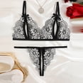 thumbnail image 2 of Women Lingerie 2 Piece Set,Lingerie Set for Women Sexy Floral Lace Sheer Lingerie Set Mesh Sheer Bras Sets See Through Bra and Panty 2 Piece, 2 of 8