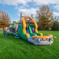 thumbnail image 5 of HeroKiddo T-Rex Dinosaur 42’ Inflatable Obstacle Course with Water Slide, 5 of 10