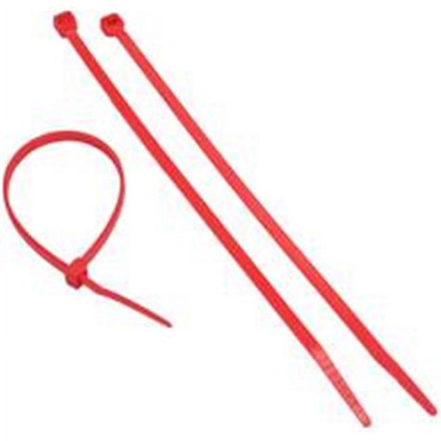 Morris Products 20626 Fluorescent Pink Nylon Cable Ties 50Lb 8 In. Pack Of 100