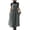 #0221-Gray, variant on Women Plus Size Cotton Linen Vintage Pleated Split Apron Pinafore Dress with Two Pockets