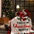 thumbnail image 5 of 50'''' x 60'''' Christmas Throw Blanket This is My Christmas Movie Watching Blanket Plush Warm Black Red Movie Lover Gifts Home Decoration for Sofa Couch Bed, 5 of 6