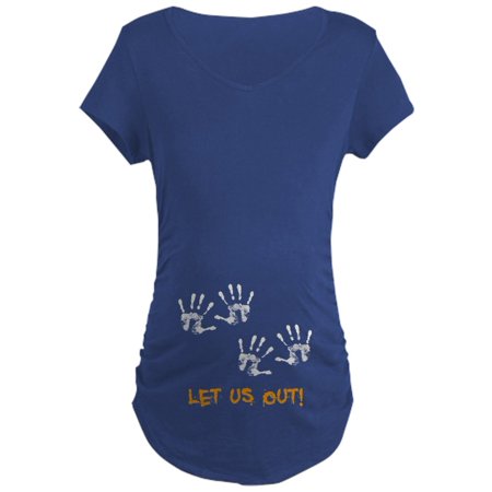 

CafePress - Twin Hand Prints Maternity Dark T Shirt - Maternity Dark T-Shirt