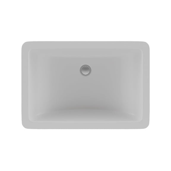 21" Rectangle Quartz Vanity Bathroom Sink, Galaxy White Drop-In Sink, Undermount Bathroom Sink, Granite Vanity Basin by Lexicon Platinum LP-V214-W