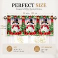 thumbnail image 3 of AshasdS Christmas Snowmen in Window Frame Valance Winter Holiday Short Curtain Rod Pocket for Kitchen Room, 3 of 5