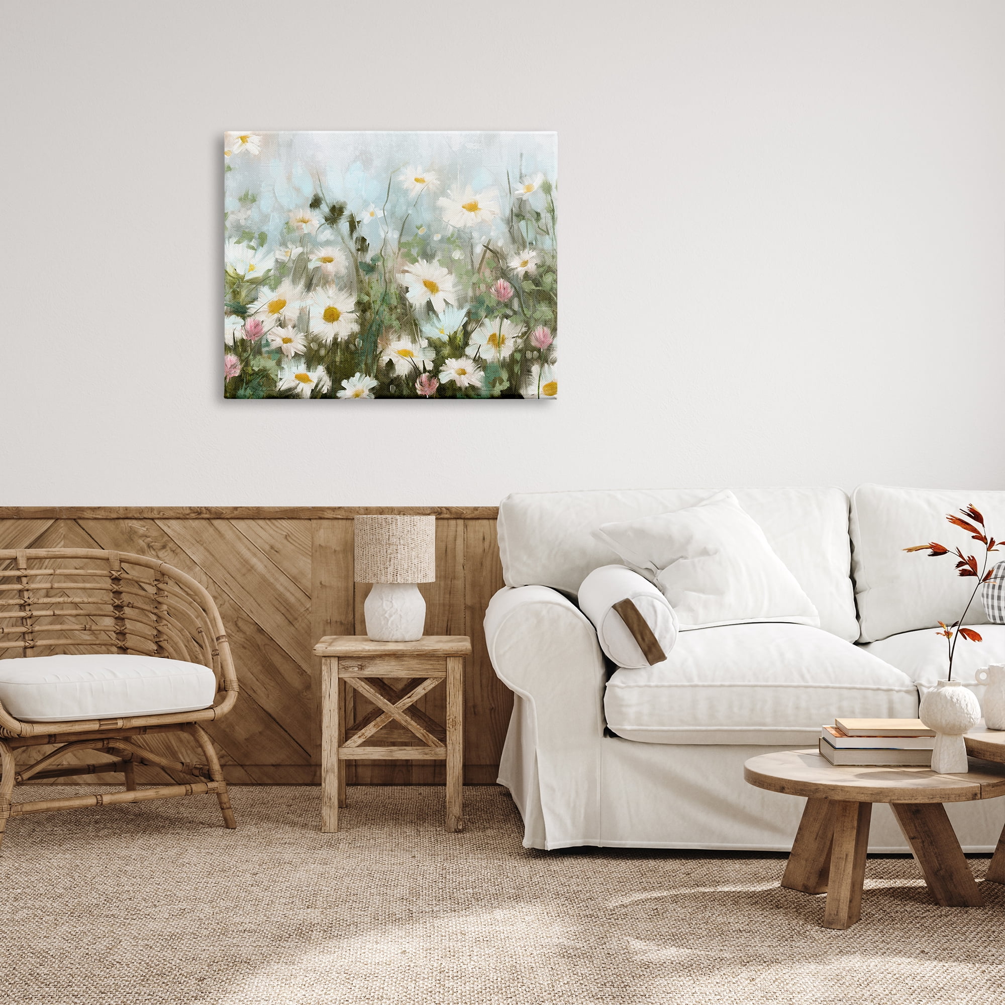 Stupell Industries Daisy Field Painting Botanical & Floral Painting Gallery Wrapped Canvas Print Wall Art, 40 x 30