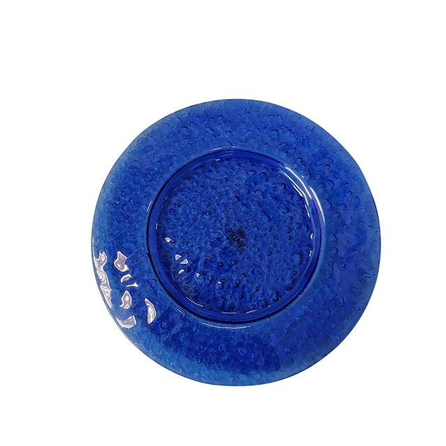 JUEGO 4 PLATOS REDONDO 18 CM VIDRIO AZUL PRINZ PRINZ
