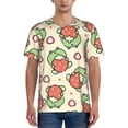 thumbnail image 4 of Haiem Hip Hop Hipster Baseball Jersey Button Down Shirts Sports Uniforms Men Women Jersey(Frog Hold Strawberry,4X-Large), 4 of 9