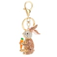 thumbnail image 2 of Bunny Keyring, Delicate  Decoration High Hardness Vibrant Colors  Keychain Wear Resistant  For Wallet Handbag White,Pink,Champagne, 2 of 8