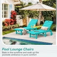thumbnail image 3 of Dycanpo Chaise Lounge Chair Outdoor Set of 4, with Adjustable Backrest & Wheels, Aruba Blue, 3 of 8