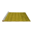 thumbnail image 2 of Ahgly Company Machine Washable Indoor Round Oriental Yellow Industrial Area Rugs, 5' Round, 2 of 4