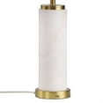 thumbnail image 4 of 25 Inch Table Lamp, White Fabric Drum Shade, Modern Gold Metal Round Base, 4 of 6
