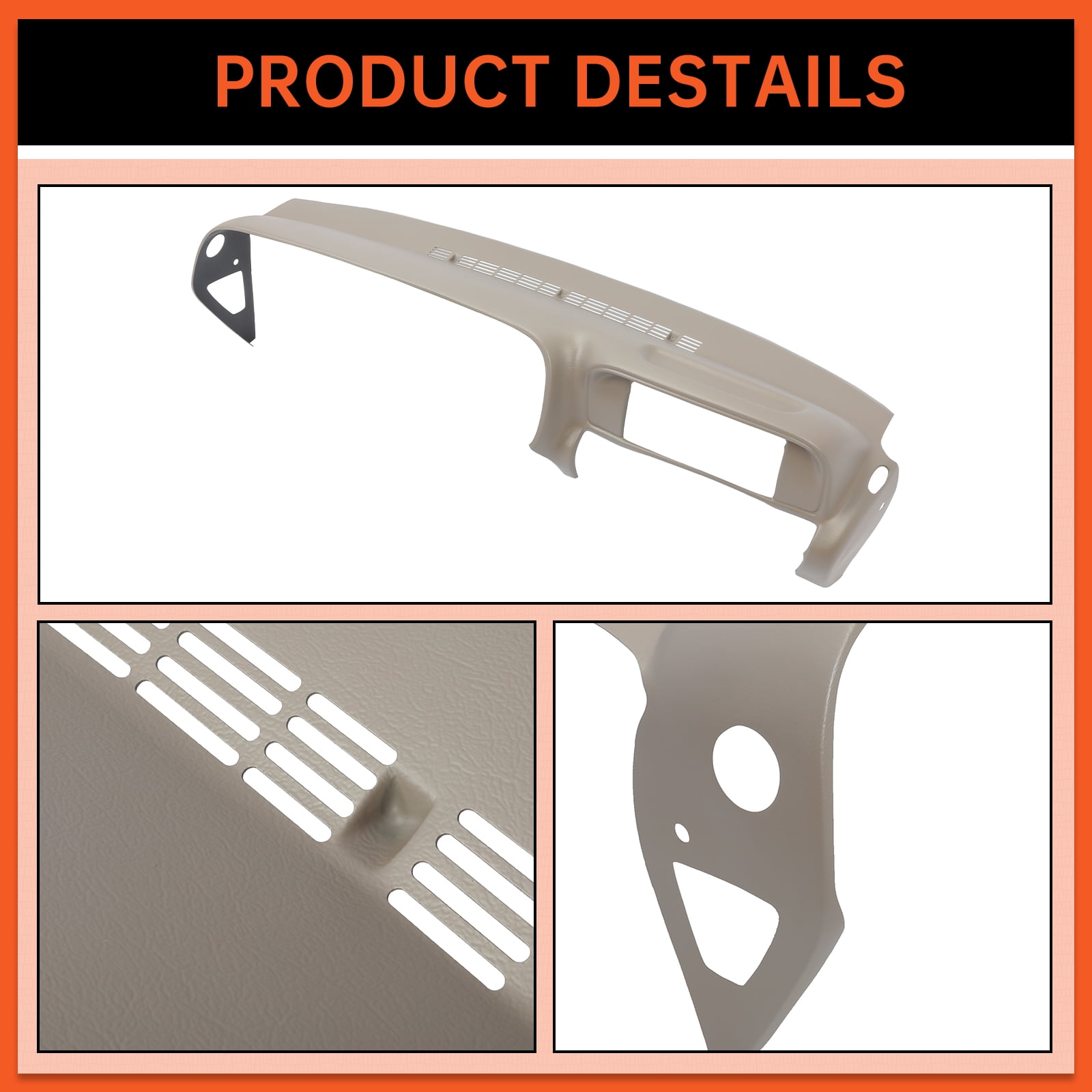 Kojem Plastic Front Dashboard Cover for 1997-2000 Chevrolet