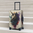 thumbnail image 5 of Colorful Ink Cute Horse Luggage Cover Anti Scratch, Elastic Suitcase Protector Suitcase Covers for Luggage Fits 18-32 Inch Luggage, 5 of 5