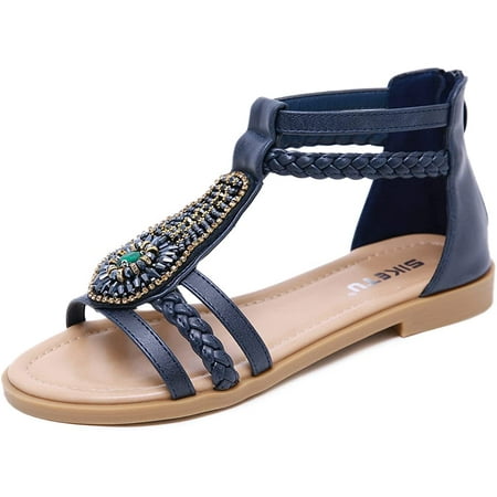 

Ethnic Style Women s Summer Casual Vintage Sandals Flat Shoes Outdoor Shoes