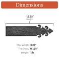 thumbnail image 3 of 2 Pack 12 inch Faux Door Hinges Black Decorative Strap Hinge Wrought Iron Strap Barn Door Strap Hinges, Farm Gate Hinge, Carriage Door Hardware The Milan Series by Borderland Rustic Hardware, 3 of 4